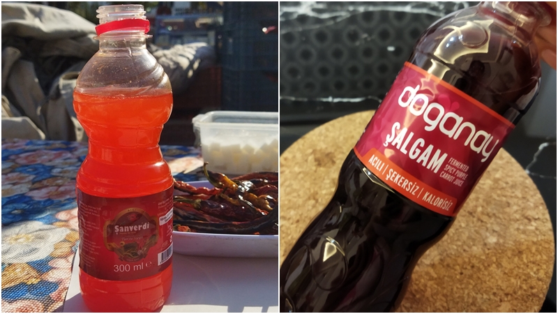 トルコの飲み物（トゥルシュ・スユとシャルガム）